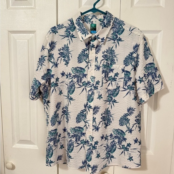 Pro Tour Men’s Textured Tropical Golf Button-Up Shirt  Size XL Cool Play - Picture 10 of 10